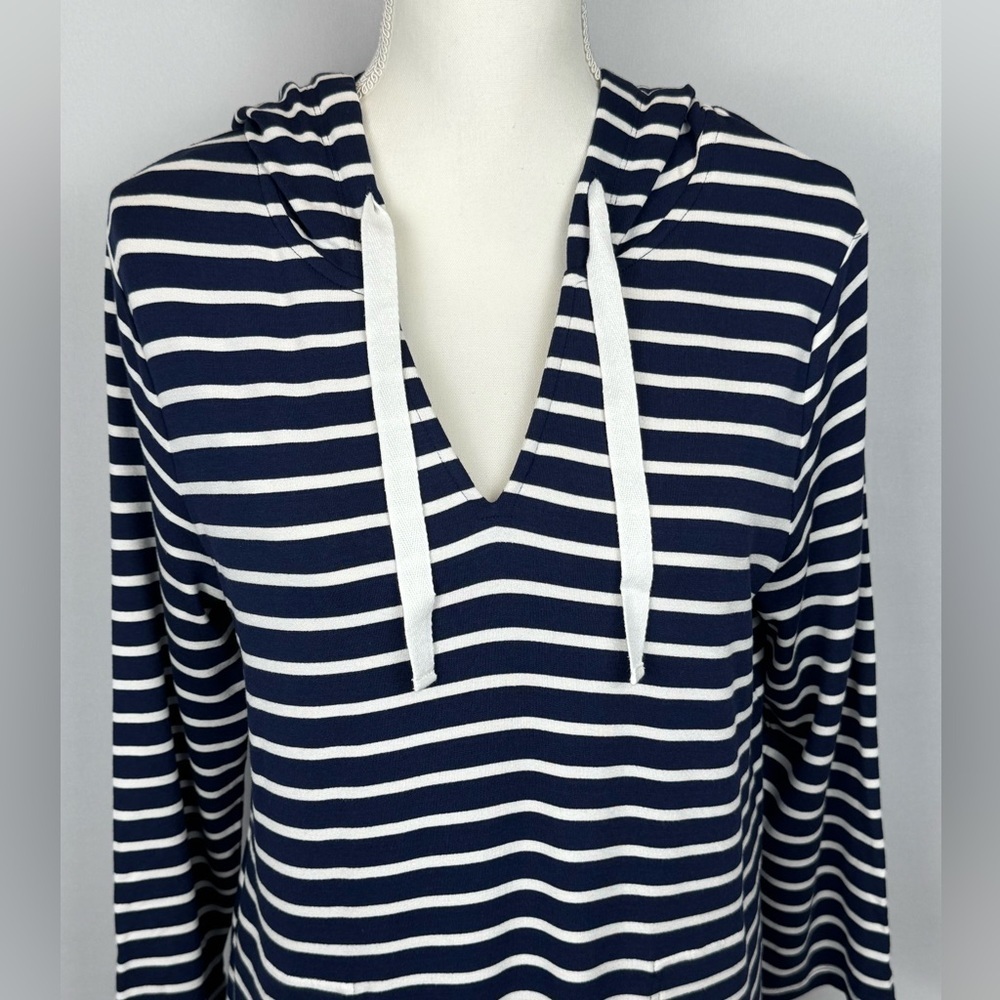 Boden Imelda Navy and White Striped Hooded Dress - Picture 5 of 8